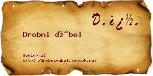 Drobni Ábel névjegykártya